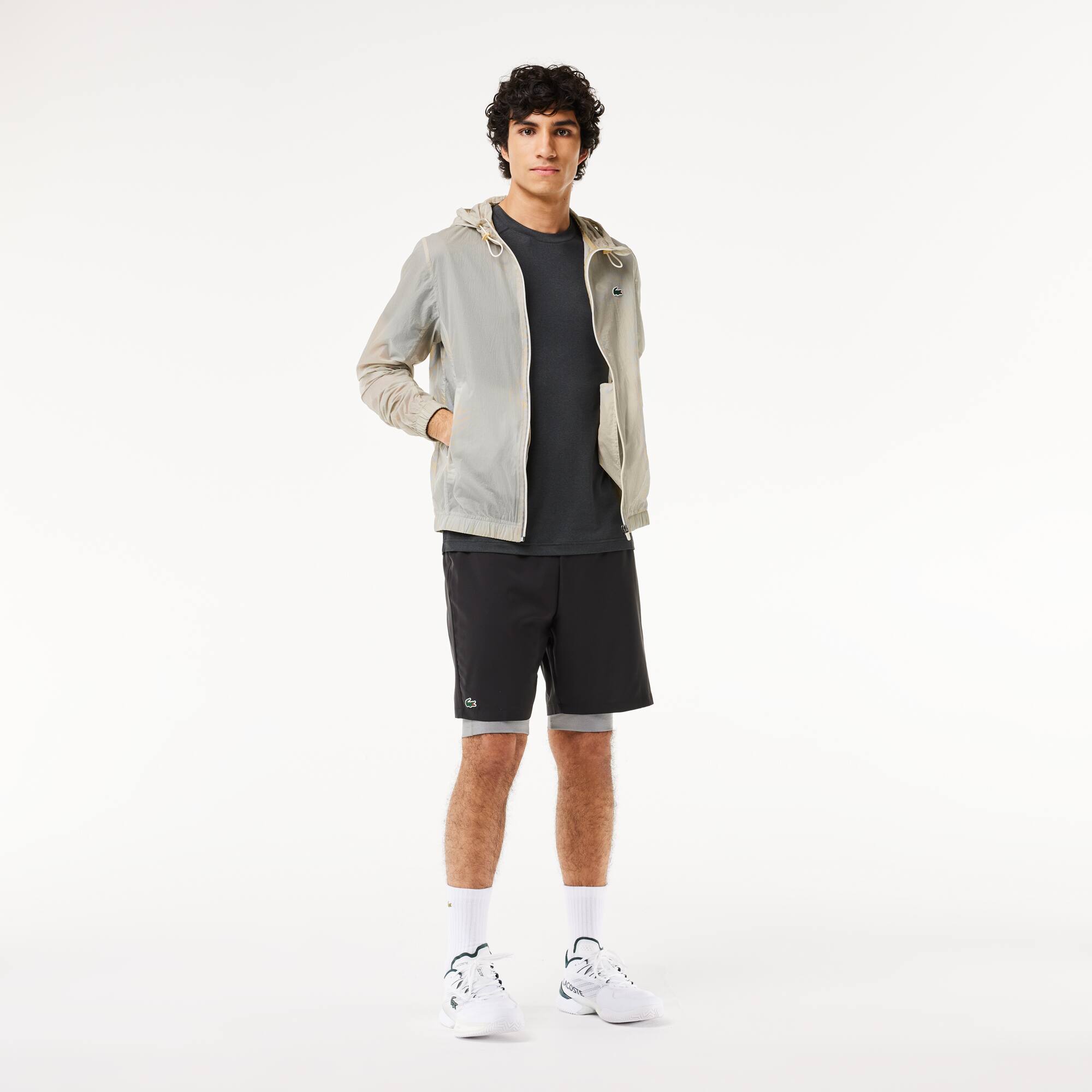 Short bicolore homme Lacoste Sport avec cycliste intégré Shorts - Noir - Lacoste - Homme