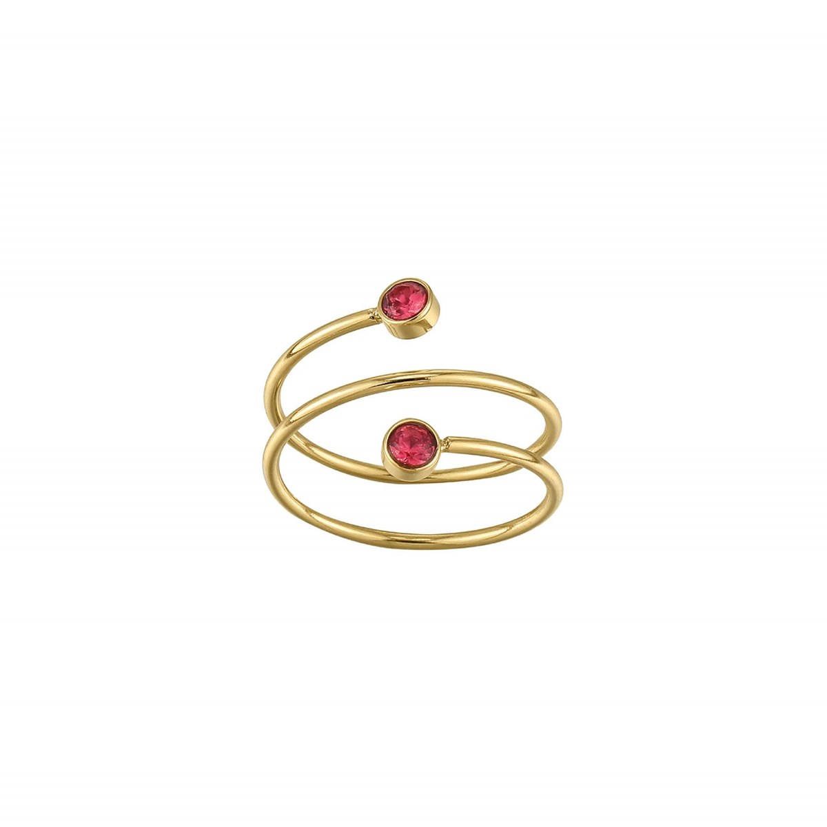 Bague Rondina zircons rouges