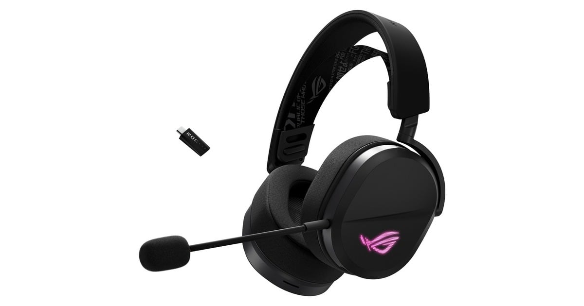ASUSROG Pelta over-ear gaming headset  (Zwart, 2,4 GHz / Bluetooth, Pc, PlayStation 4, PlayStation 5, Nintendo Switch)