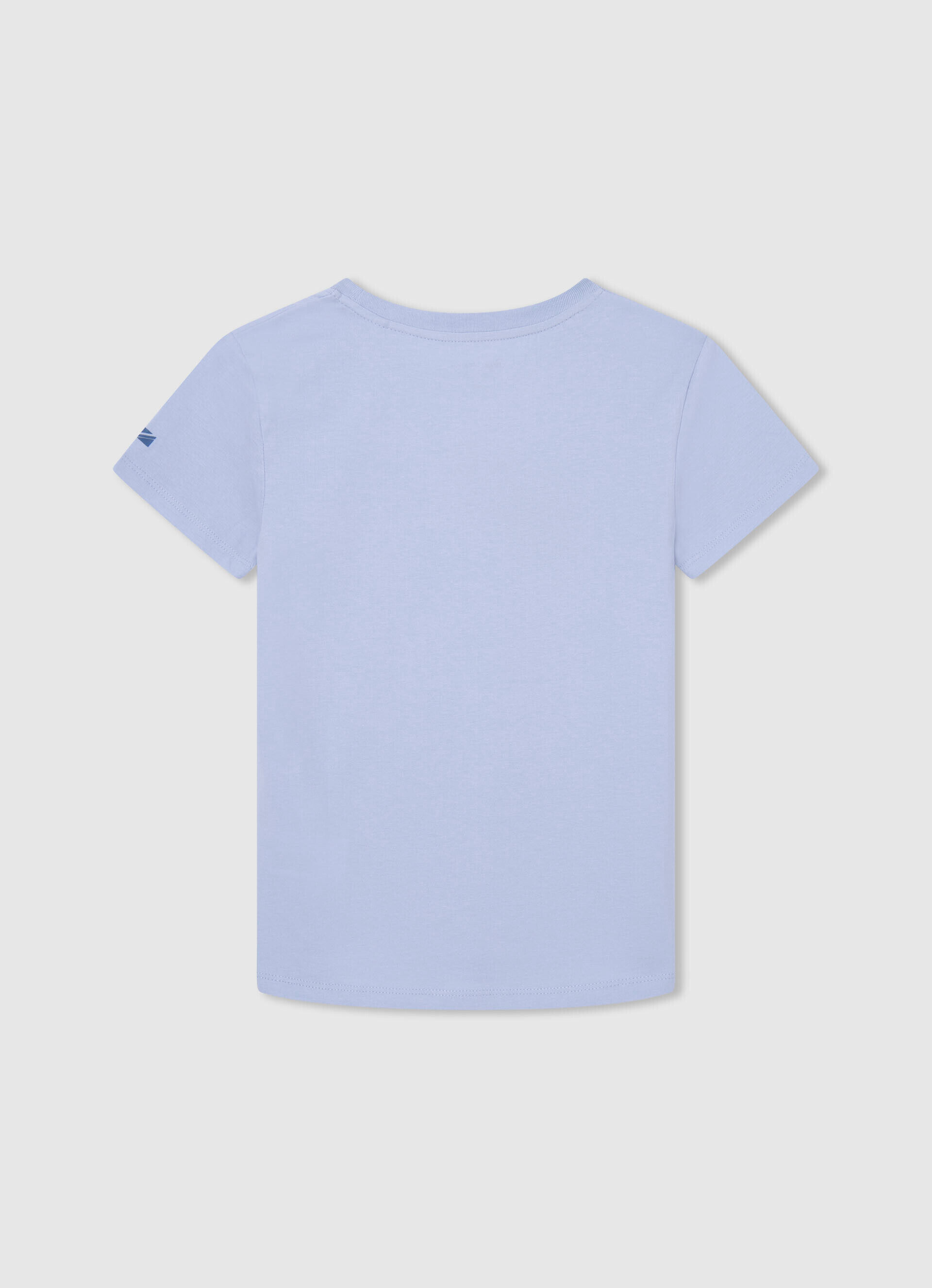 Camiseta de algodão com logo estampado - azul claro