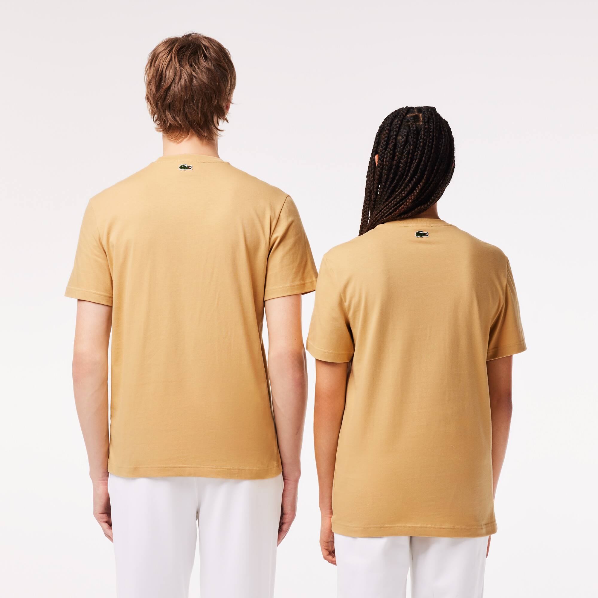 T-shirt regular fit avec marquage en jersey de coton T-Shirts - Beige - Lacoste - Unisex