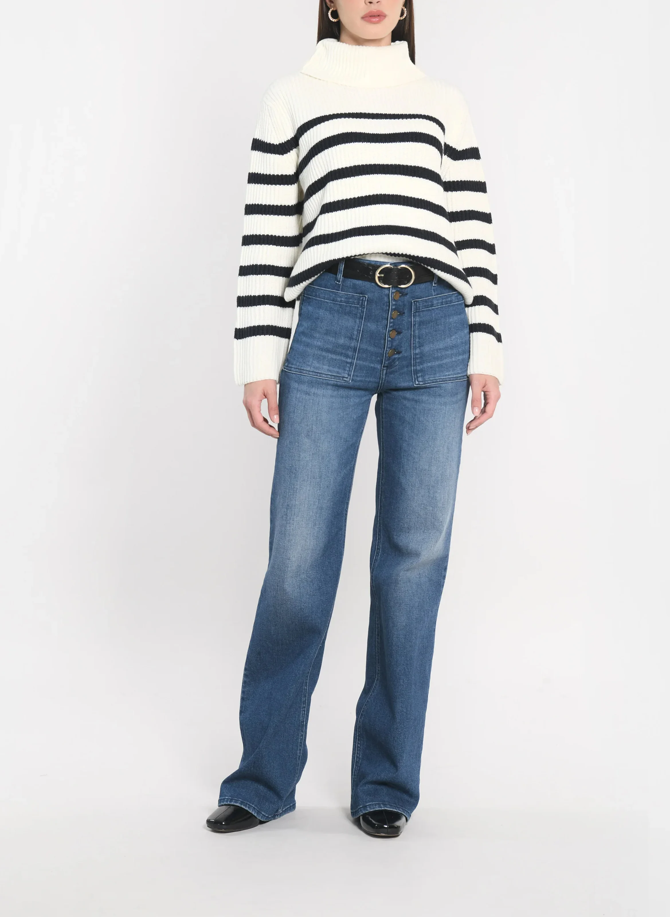 SIW - Pull col montant| Beige