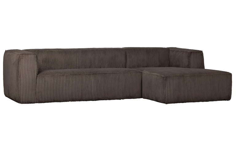WOOOD Bean bank met chaise longue rechts rib travertin