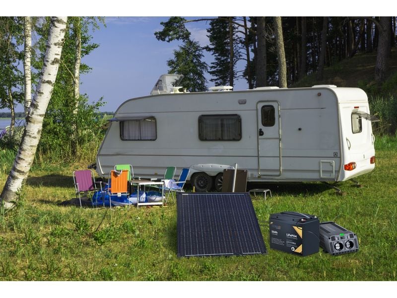 Technaxx Solarkoffer TX-214 50 W Solarkoffer mit einfacher Installation und Schnellanschluss zum umweltfreundlichen Aufladen Ihrer Batterie
