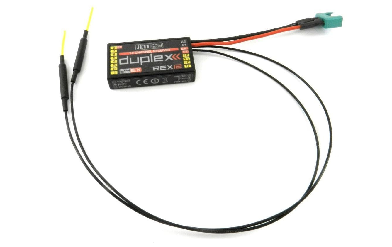 Empfänger Duplex REX 12 EPC 2.4 GHz EX<br>Telemetrie-fähiger 12 Kanal Empfänger kompatibel mit Duplex 2.4 GHz EX und EX-Bus Protokoll