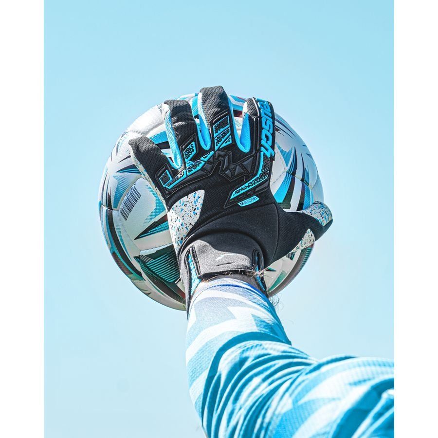 Reusch Gants de Gardien Attrakt FreeGel Fusion Strapless - Noir/Turquoise
