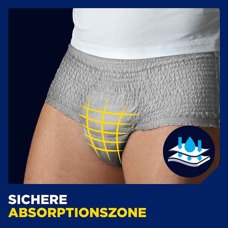 TENA® MEN ACTIVE FIT Pants Normal grau S/M bei Inkontinenz, 12 St