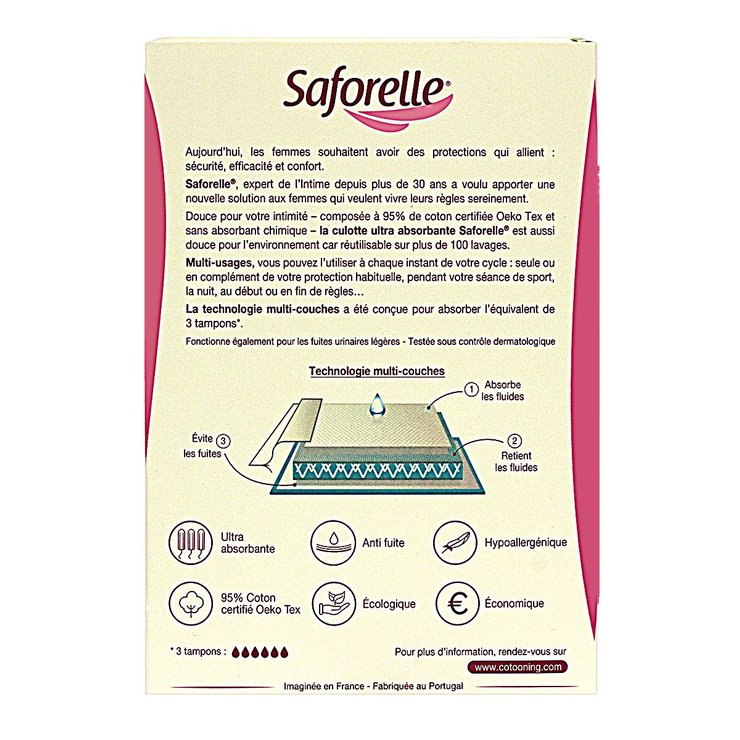 Culotte règles ultra absorbante taille S