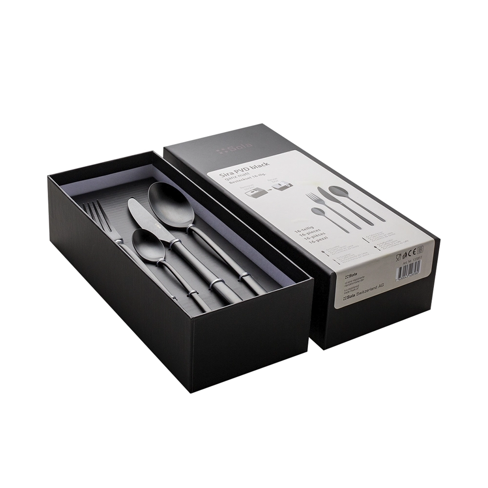 Sola Sira PVD Besteckset 16-tlg. Black