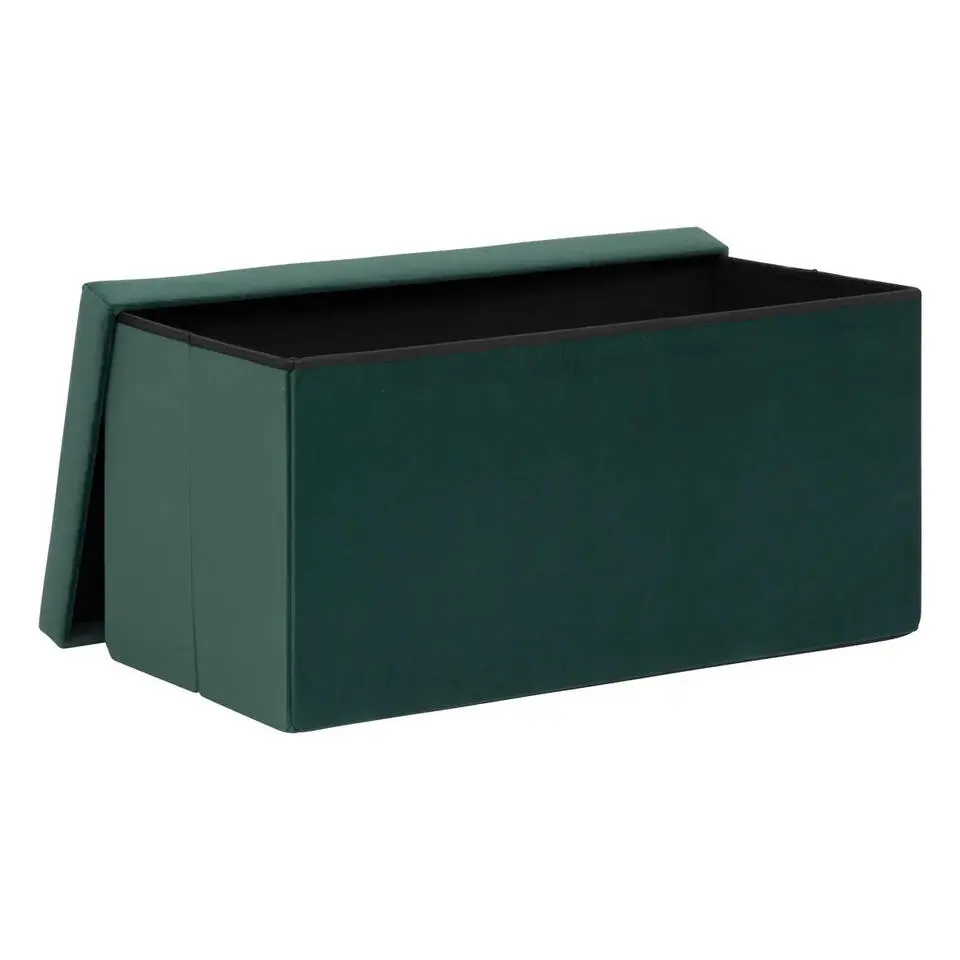 Atmosphera Poef/hocker - Opvouwbaar - smaragd - 76 x 38 x 38 cm