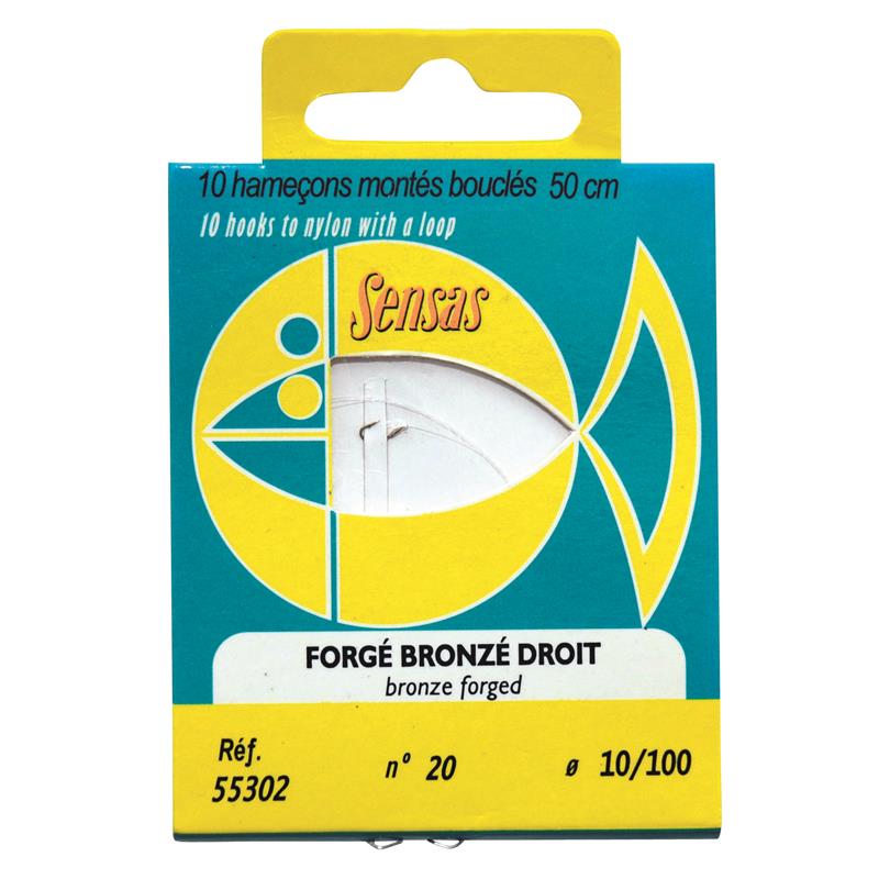 Hameçon Monté Sensas Forgé Bronze Droit