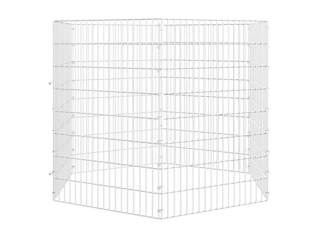 Enclos pour animaux en liberté 6 panneaux 54x80cm fer galvanisé