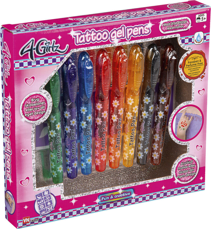 4-GIRLZ 4-GIRLZ 8xTATOO PENS-ARK