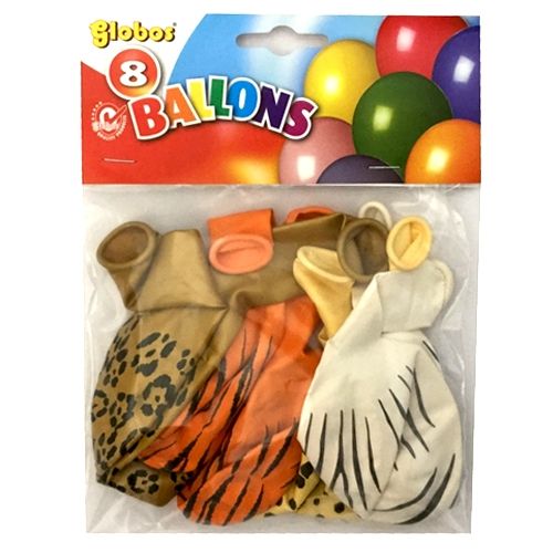 Globos ballonnen dierenprint - 8st