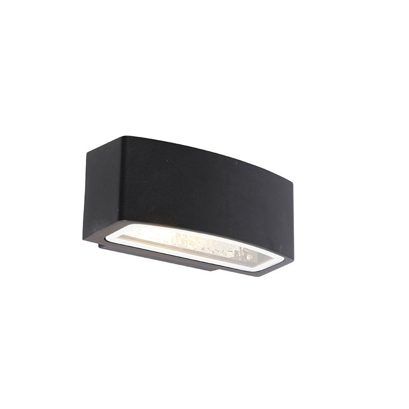 Moderne buitenwandlamp, zwart, IP44 - Latina