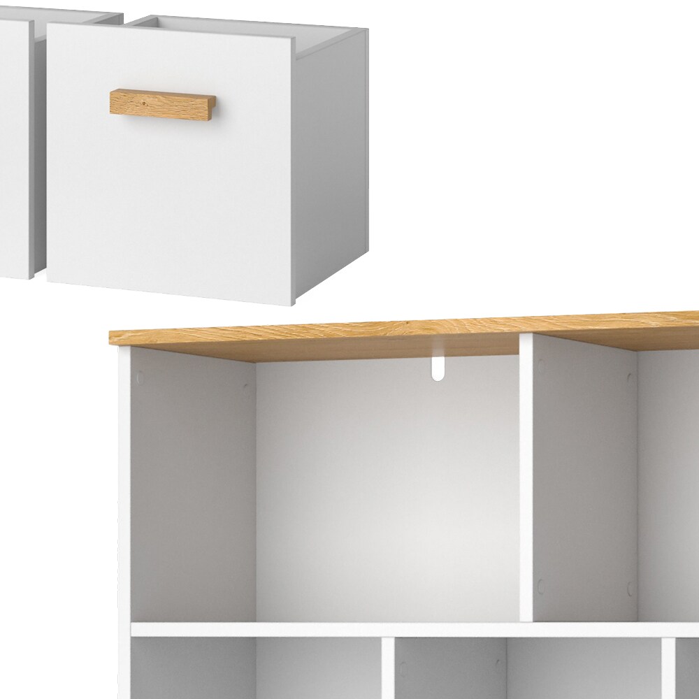 Vitalispa Organizer Malia Weiß Eiche 98 x 113 cm Kinderzimmer Regal