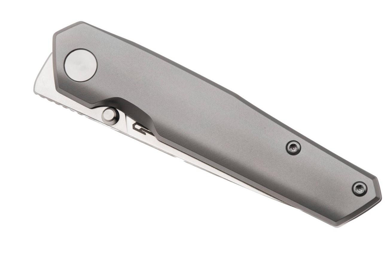 Bestech VK-KUZE BT2504A Satin MagnaCut, Bead Blasted Titanium, zakmes, Vulpex Knives design
