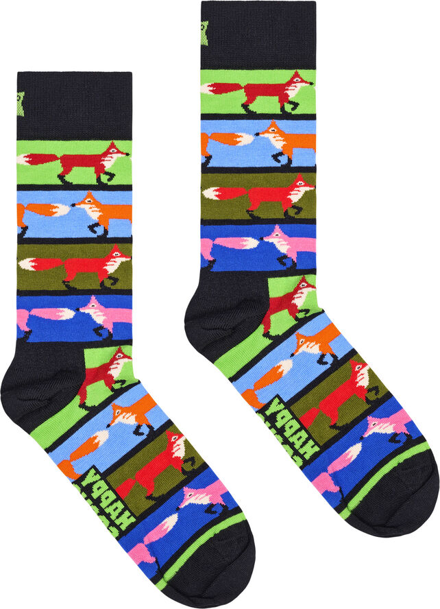 Happy Socks Fox Stripe Sock Black