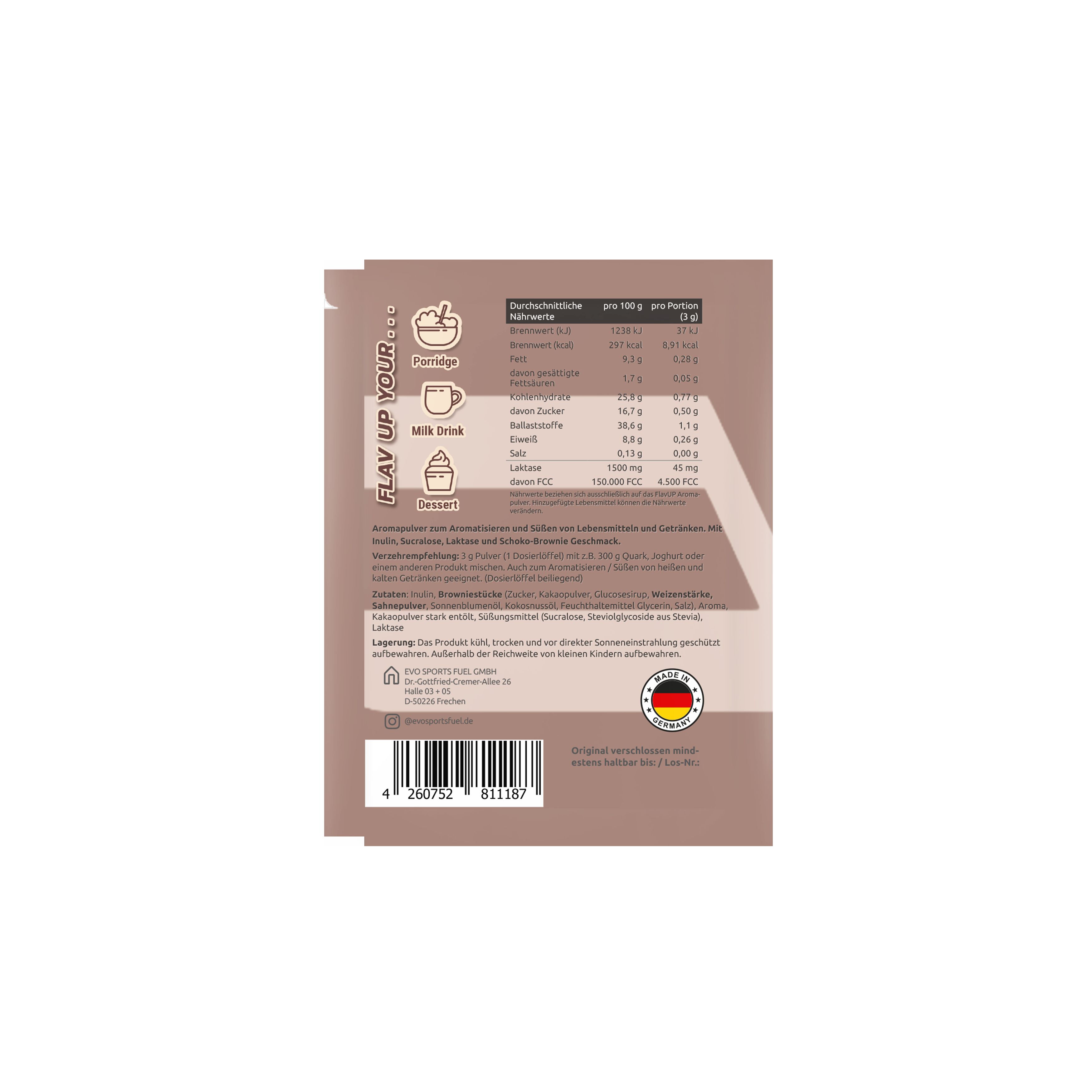 EVO FlavUp Schoko-Brownie Aromapulver