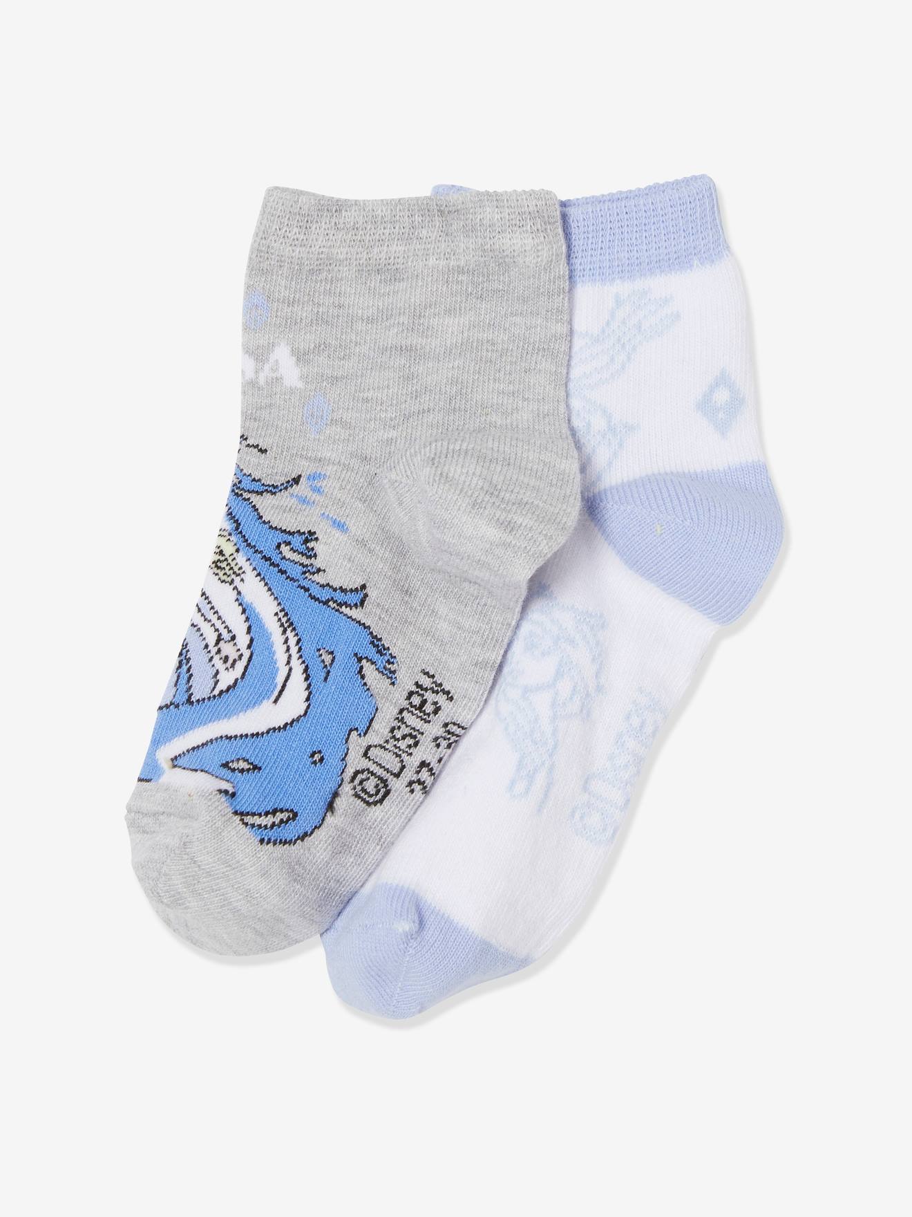 Pacote com 2 pares de meias lisas cinza claro DS Frozen 2®