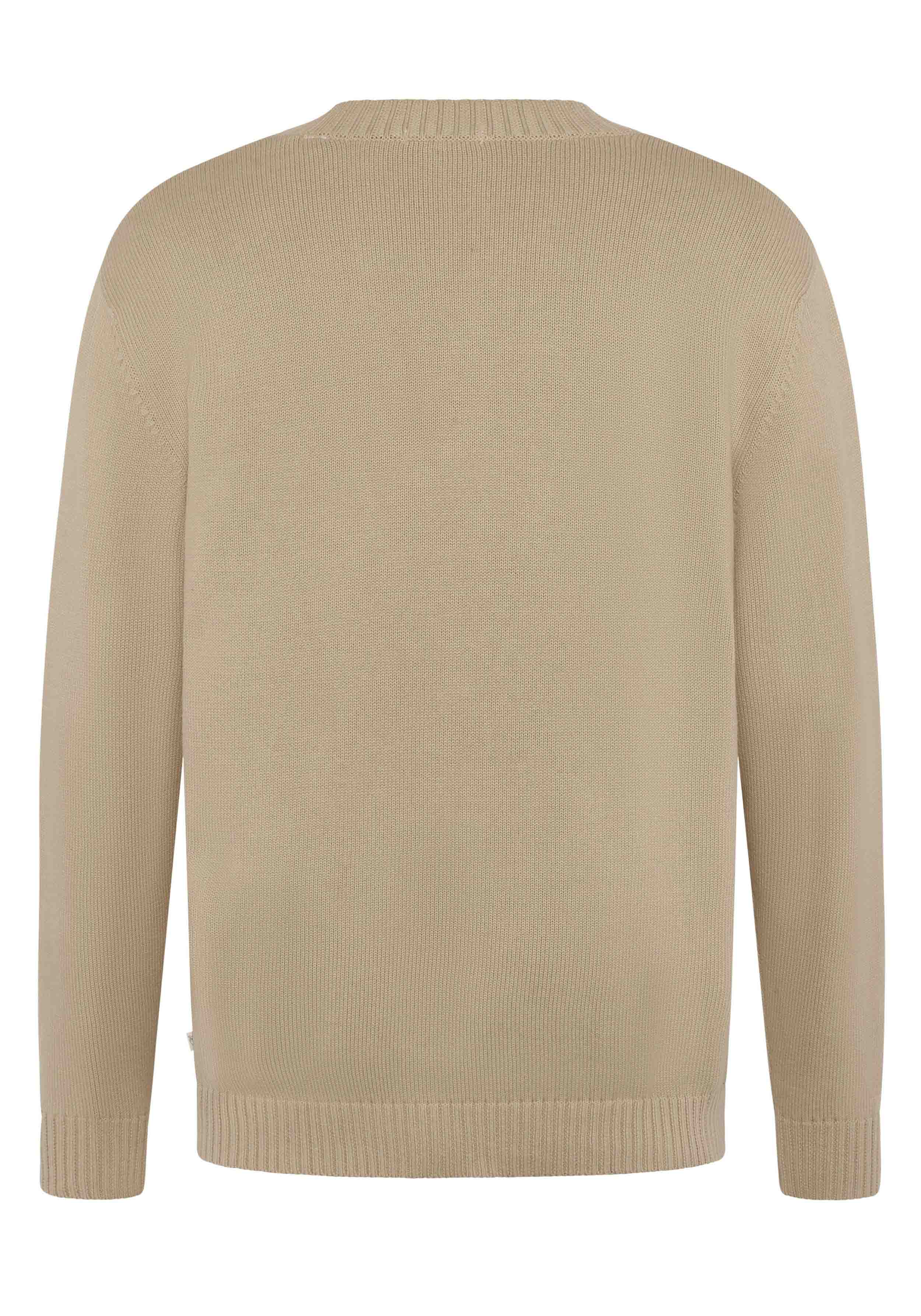 Knowledge Cotton Apparel Cardigan SOS Jacquard Knitted Light Feather Gray