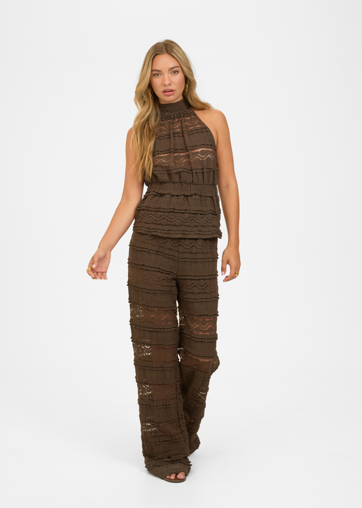 Emilia top choco bruin