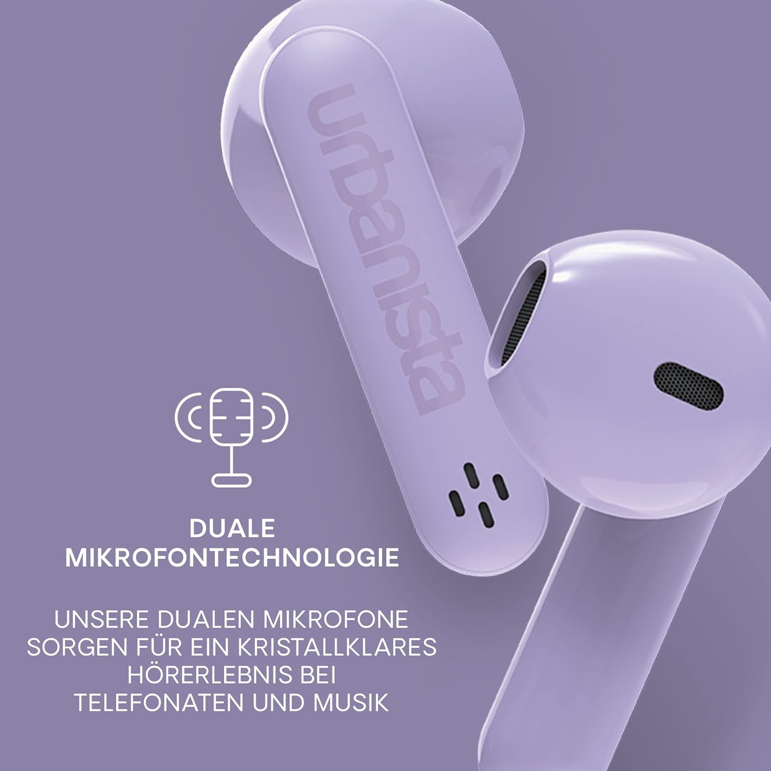 Austin Bluetooth 5.0 TWS In-Ear Kopfhörer Headset IPX4 mit Ladecase (1036030) - Lavender Purple