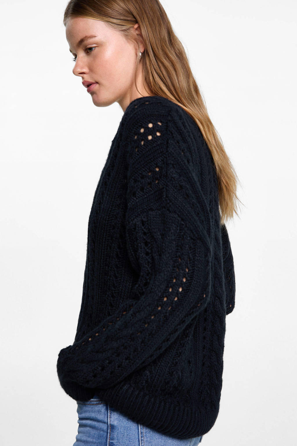 MANGO TEEN trui marine grof gebreid