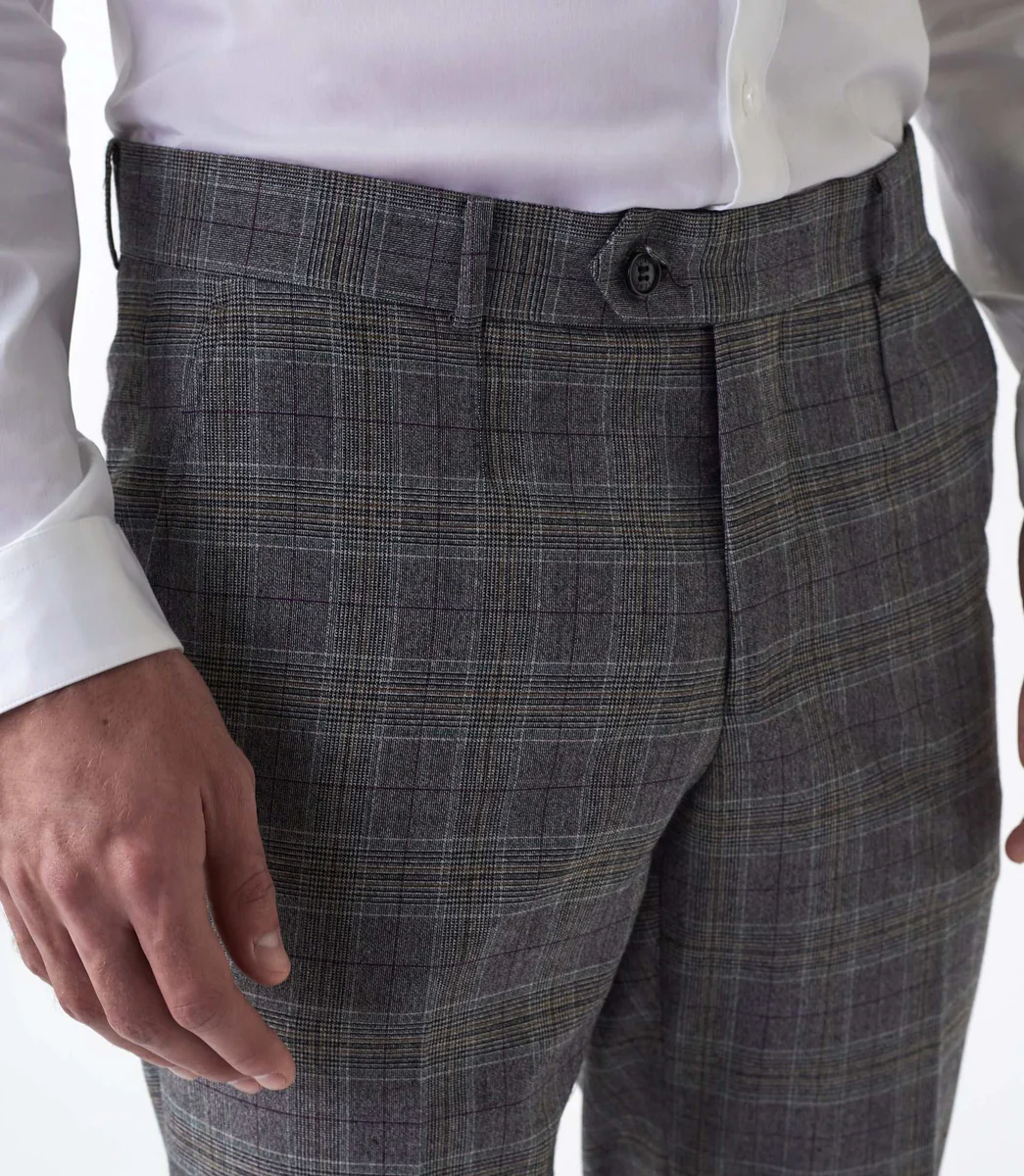 Pantalon ville Prince de Galles gris 