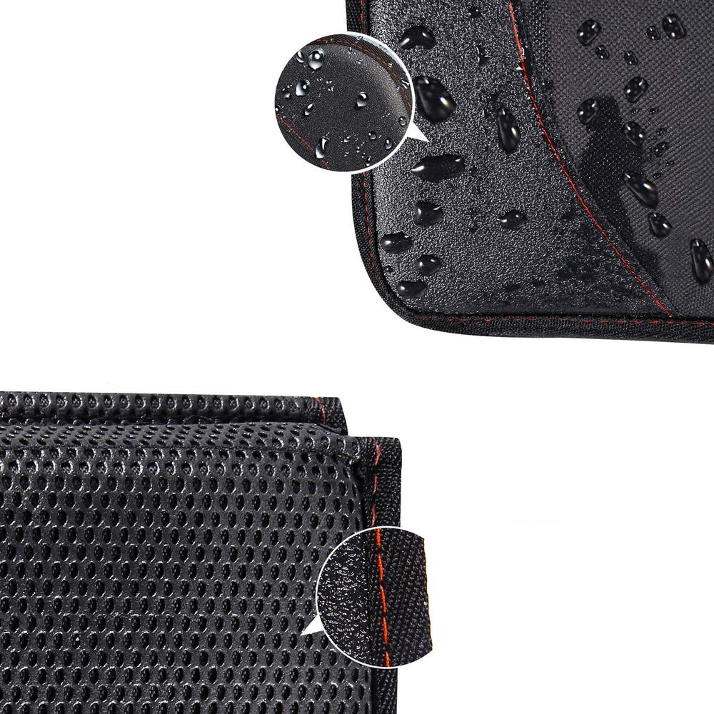 (120x47cm) Rutschfeste Kindersitz Unterlage Auto Rücksitz Schutz inkl. Netztasche - Schwarz