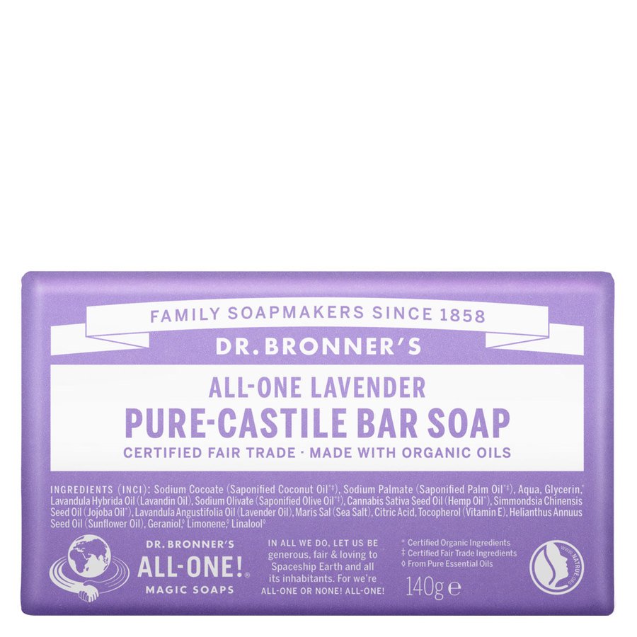 Dr. Bronner All One Lavender Pure Castile Bar Soap 140g