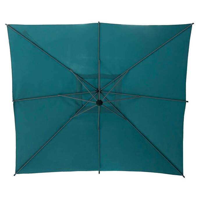 Parasol déporté carré MANOA Bleu canard