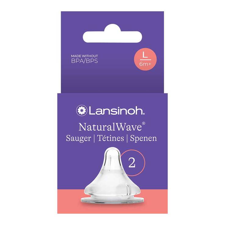 Lansinoh Naturalwave Sauger L, 2 St