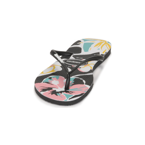 Havaianas - SLIM FLORAL BASIC - Noir / Bleu / Rose