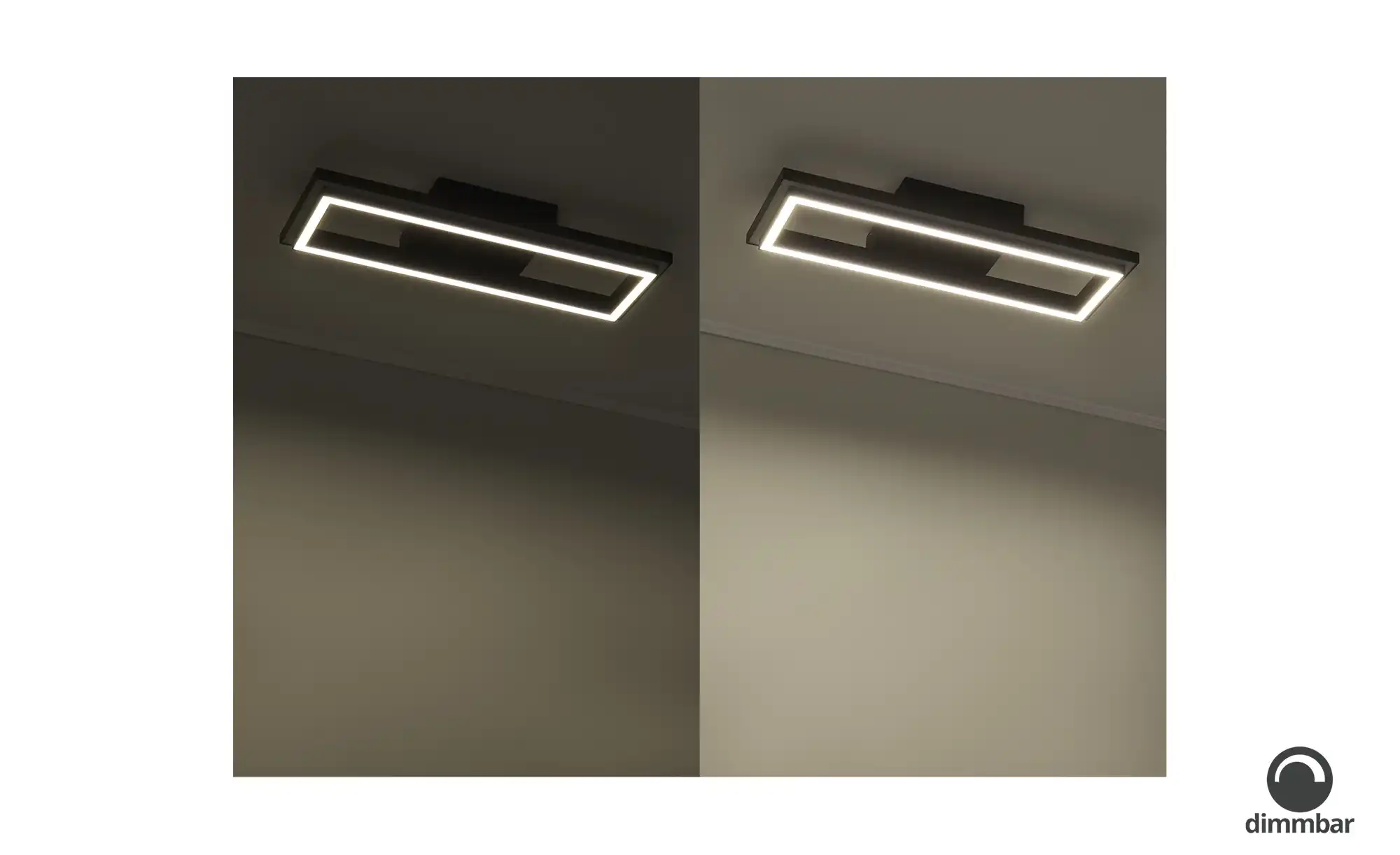 KHG Smart-Home Deckenleuchte, schwarz