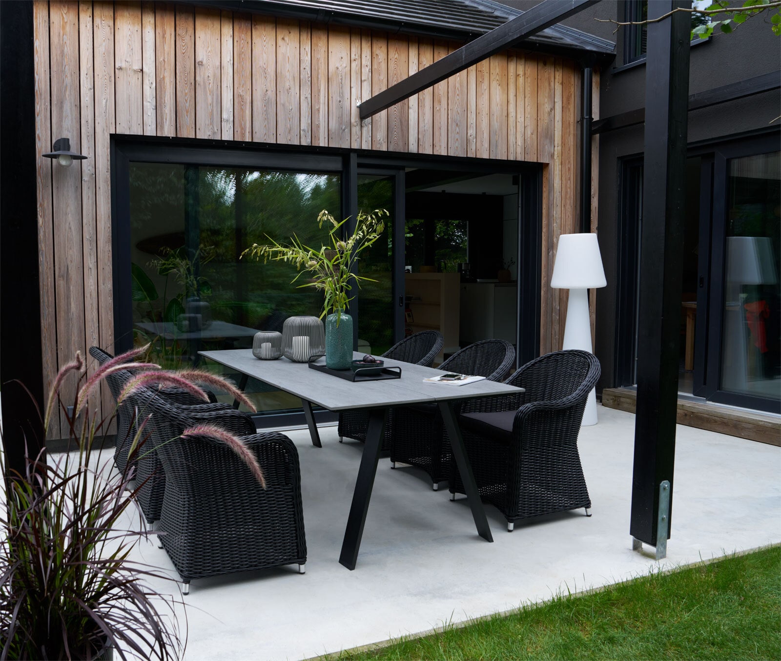 Garden FLAIR Loungesessel Outdoor TINA 2er Set schwarz