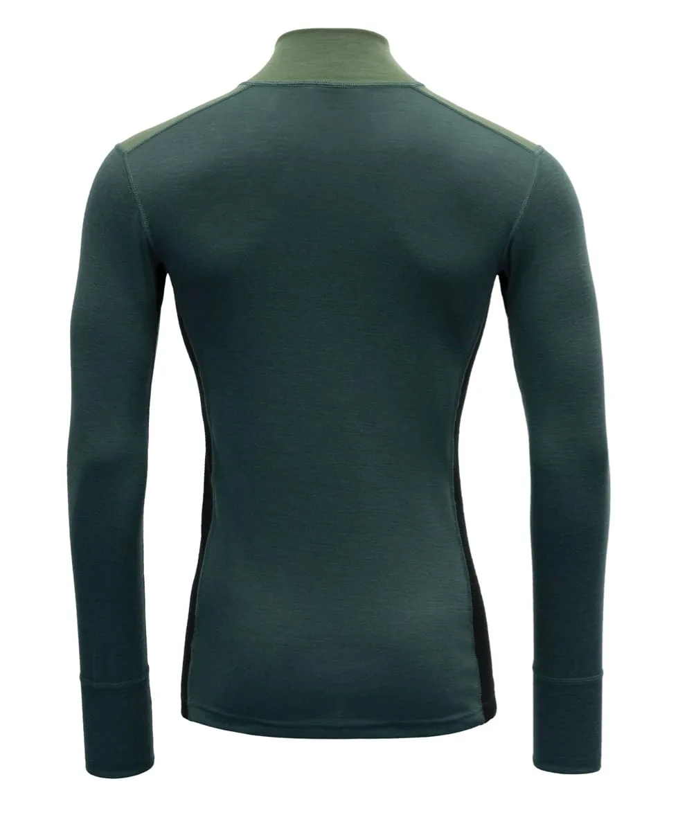 Devold Lauparen Merino 190 Zip Neck Man Forest/Woods/Black