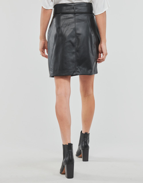 Vila - VICHOOSY HW COATED SKIRT - Noir