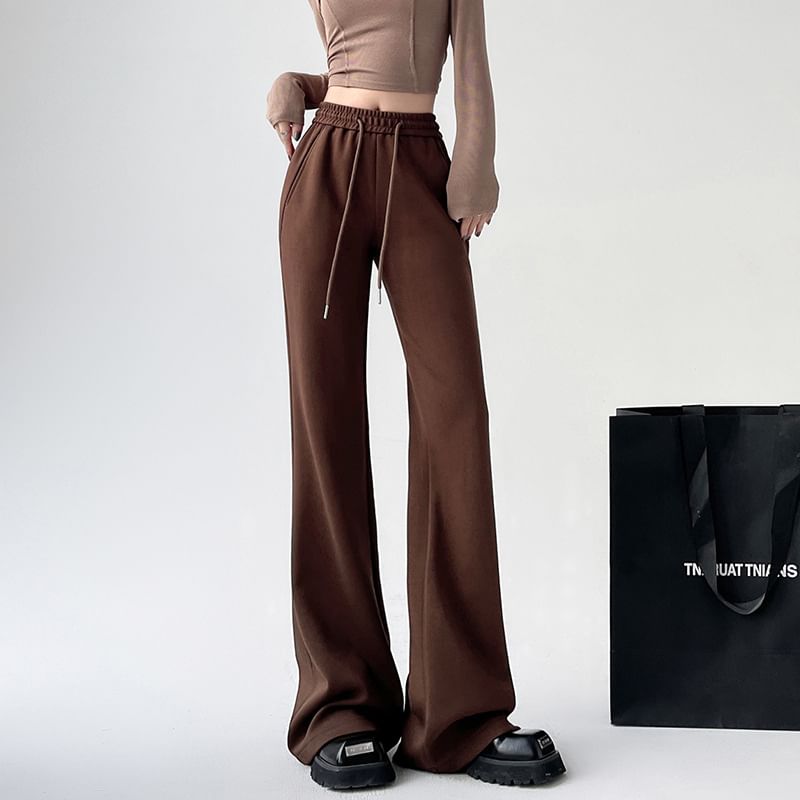 Jaqmine - Lage taille, bootcut, effen joggingbroek met trekkoord (verschillende ontwerpen)