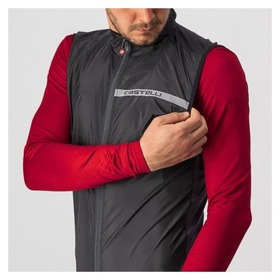 Gilet Castelli Squadra Stretch Noir / Gris