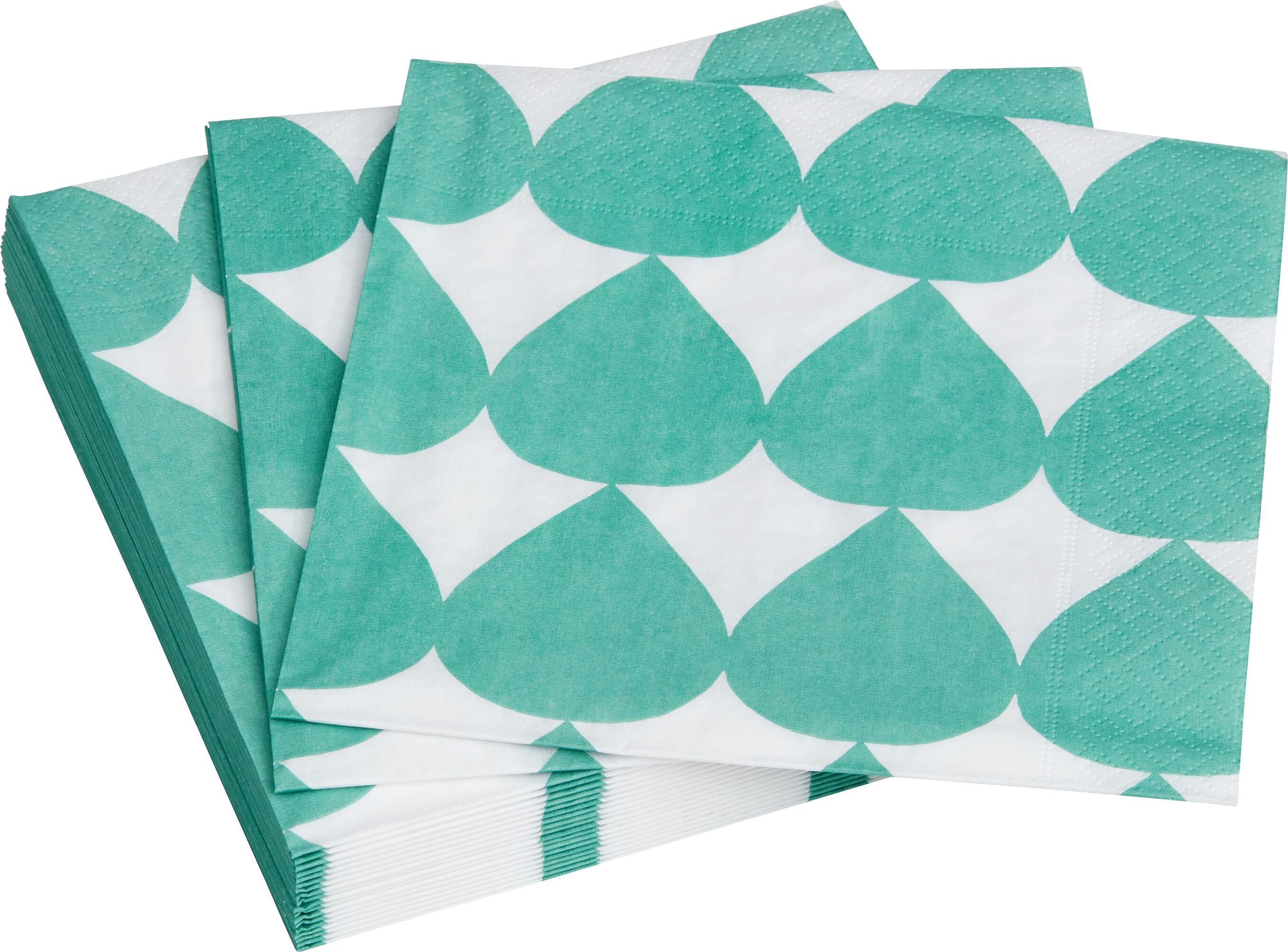 SE-CIAO PAPIERSERVIETTEN DROPS 33X33CM - Grün / B: 33.0 cm x T: 33.0 cm