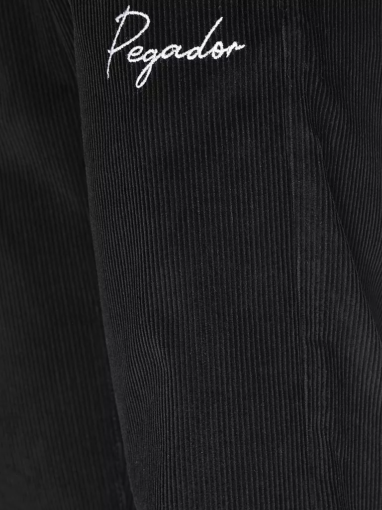 PEGADOR Cordhose  Straight Fit  schwarz