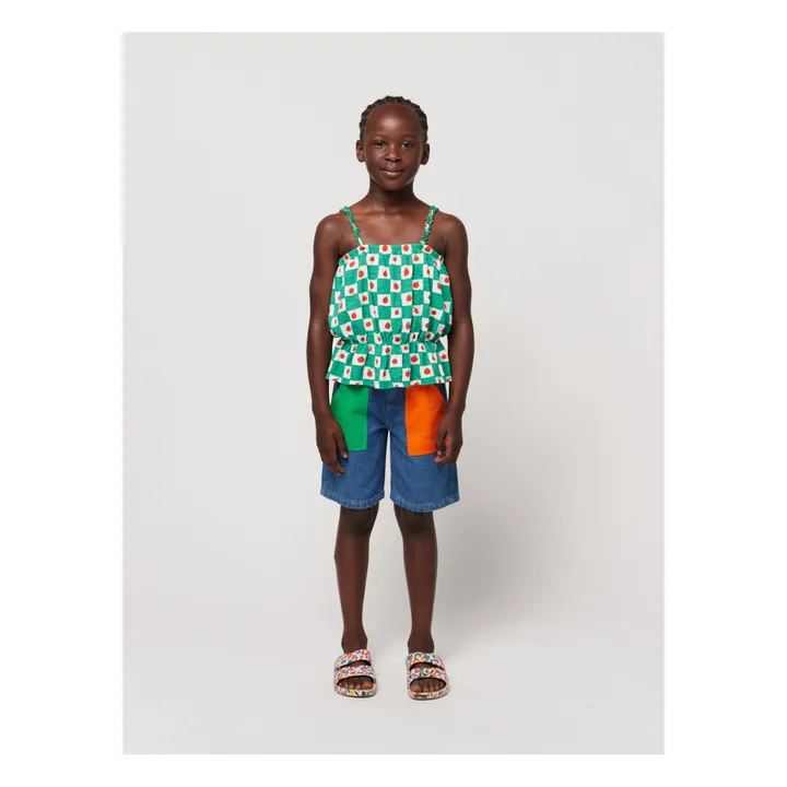Bobo Choses Bermuda Denim Color Block | Bleu jean