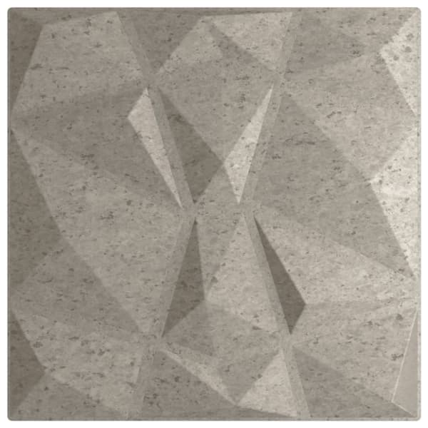 vidaXL Veggpaneler 24 stk betonggrå 50x50 cm XPS 6 m² diamant