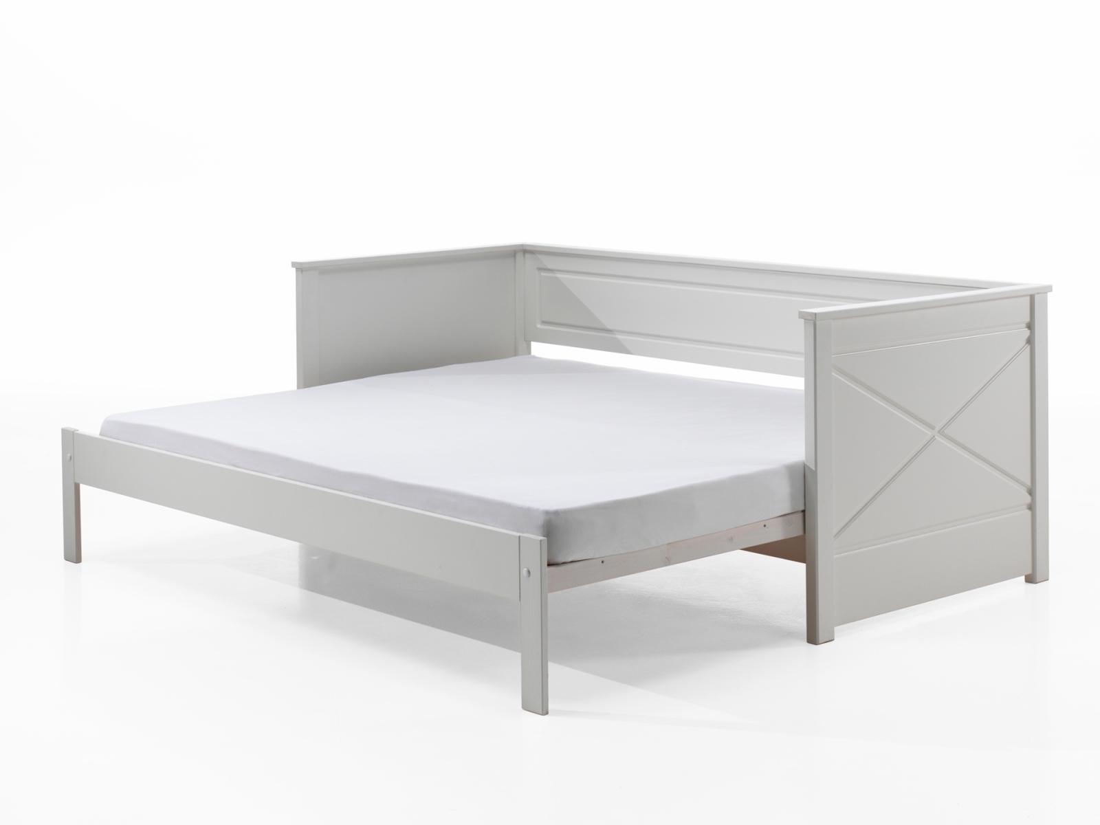 Kojenbett mit Auszug - weiß - 90-180x200 cm
