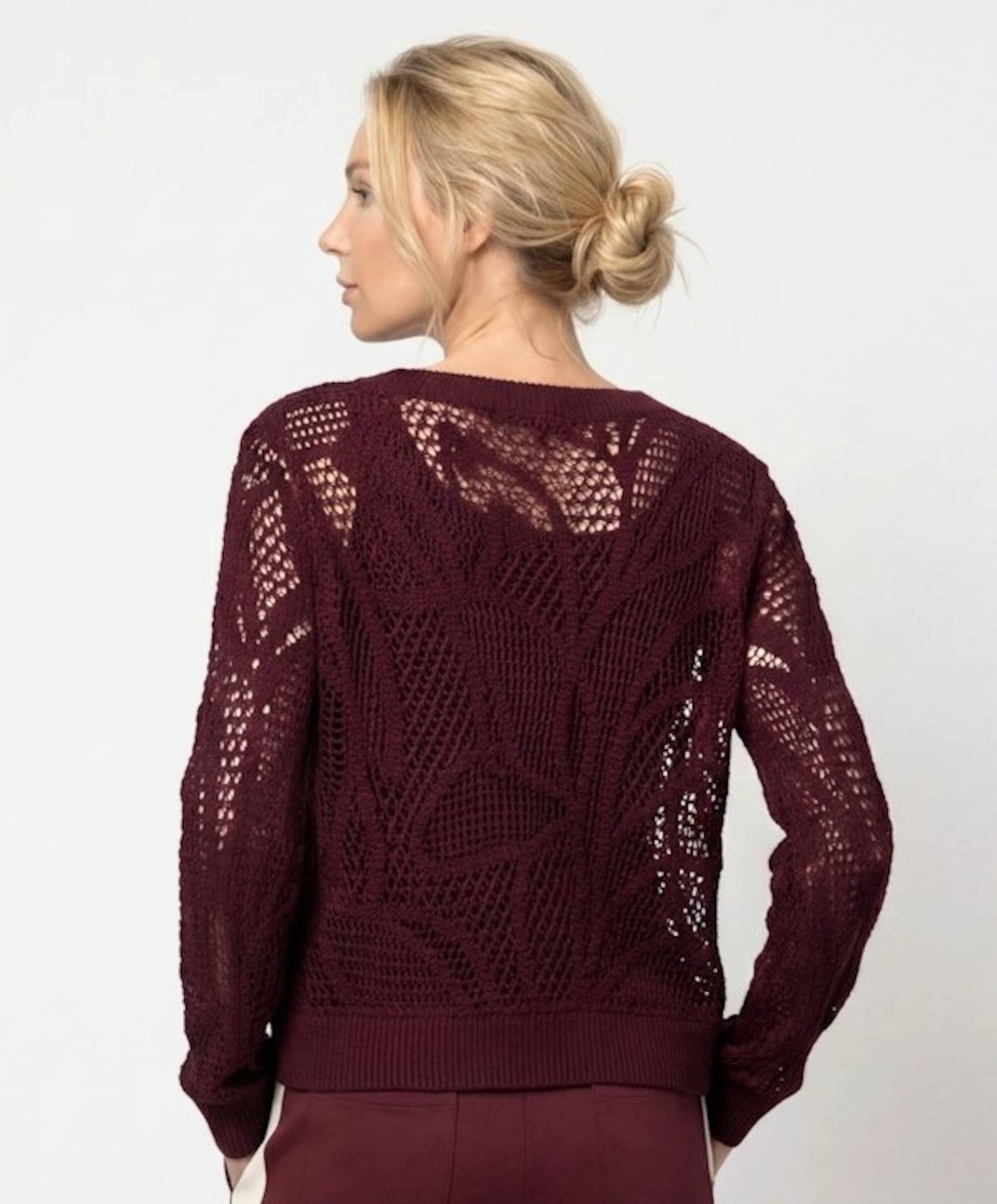 Monari Dames trui bordeaux