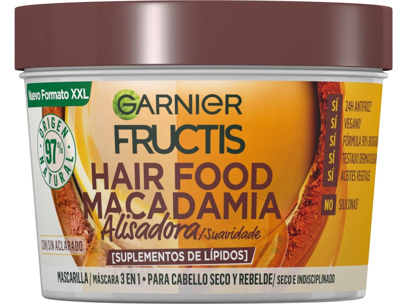 MÁSCARA FRUCTIS HAIR FOOD MACADAMIA 400ML