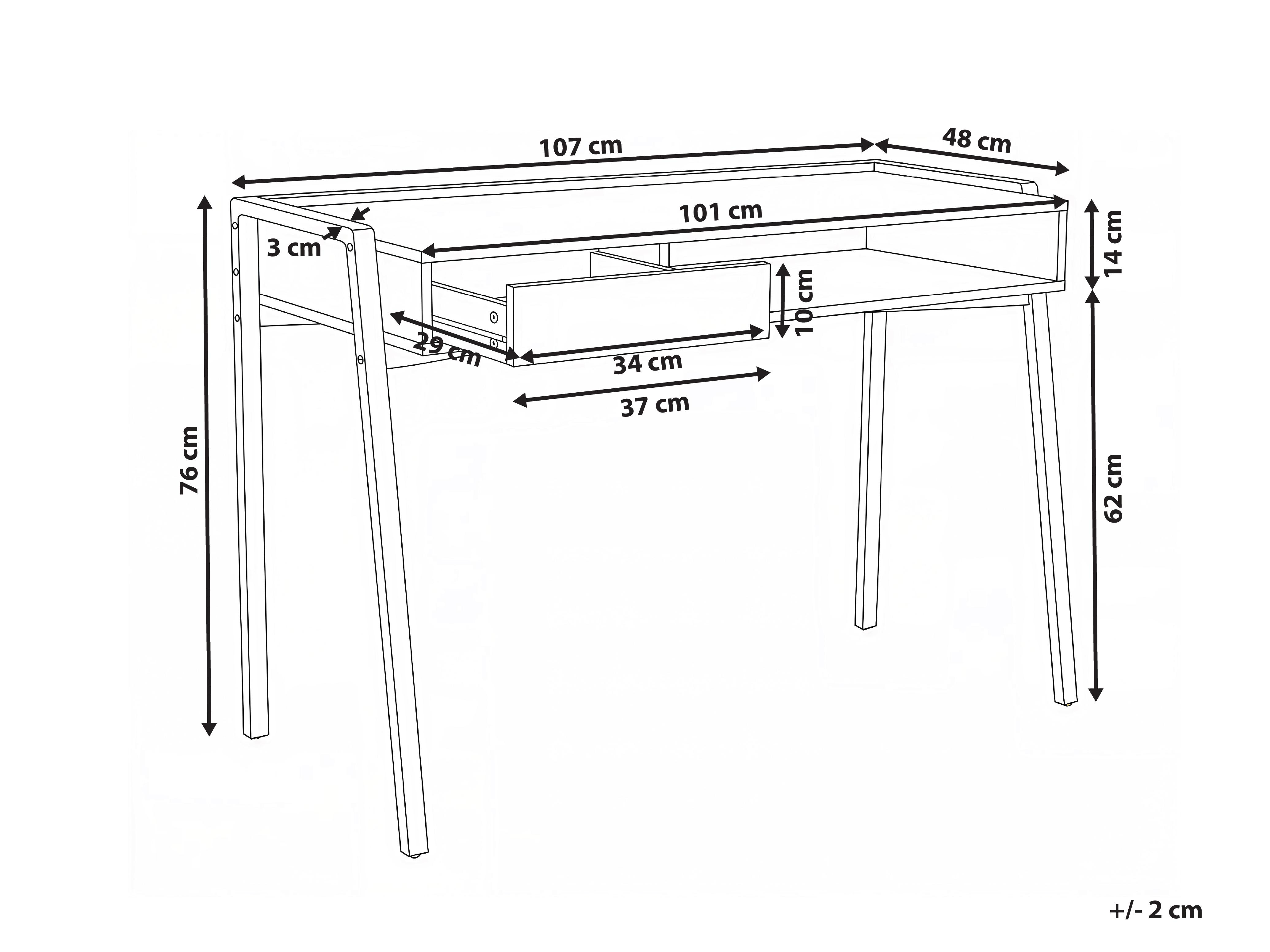 Bureau KOFOTEN Wit 107 cm 48 cm