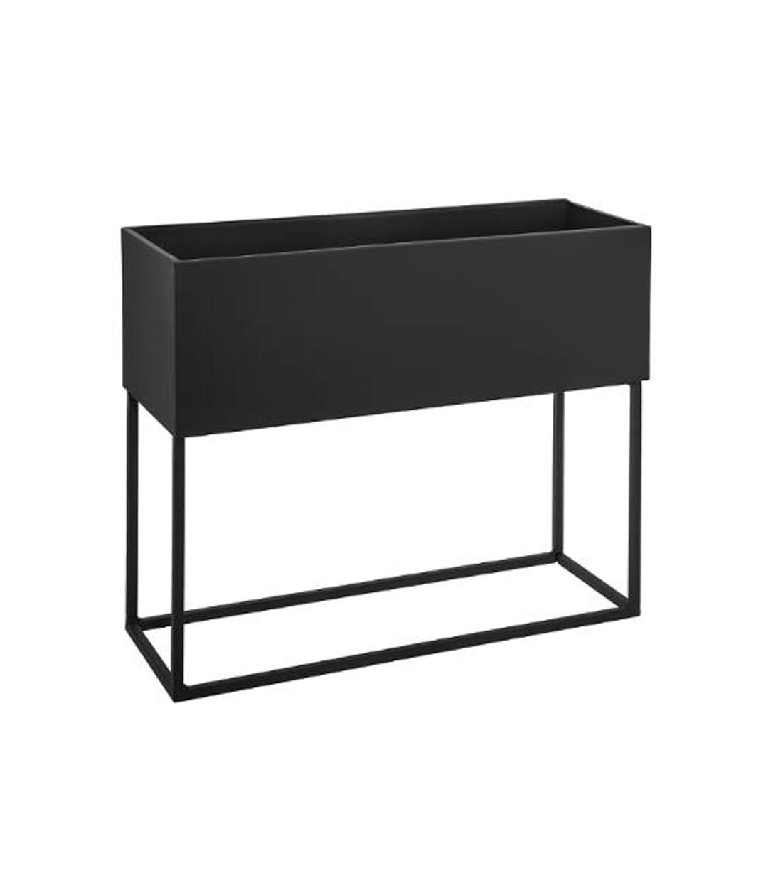 Lot de 2 Jardinières en Métal Pieds 50cm Noir