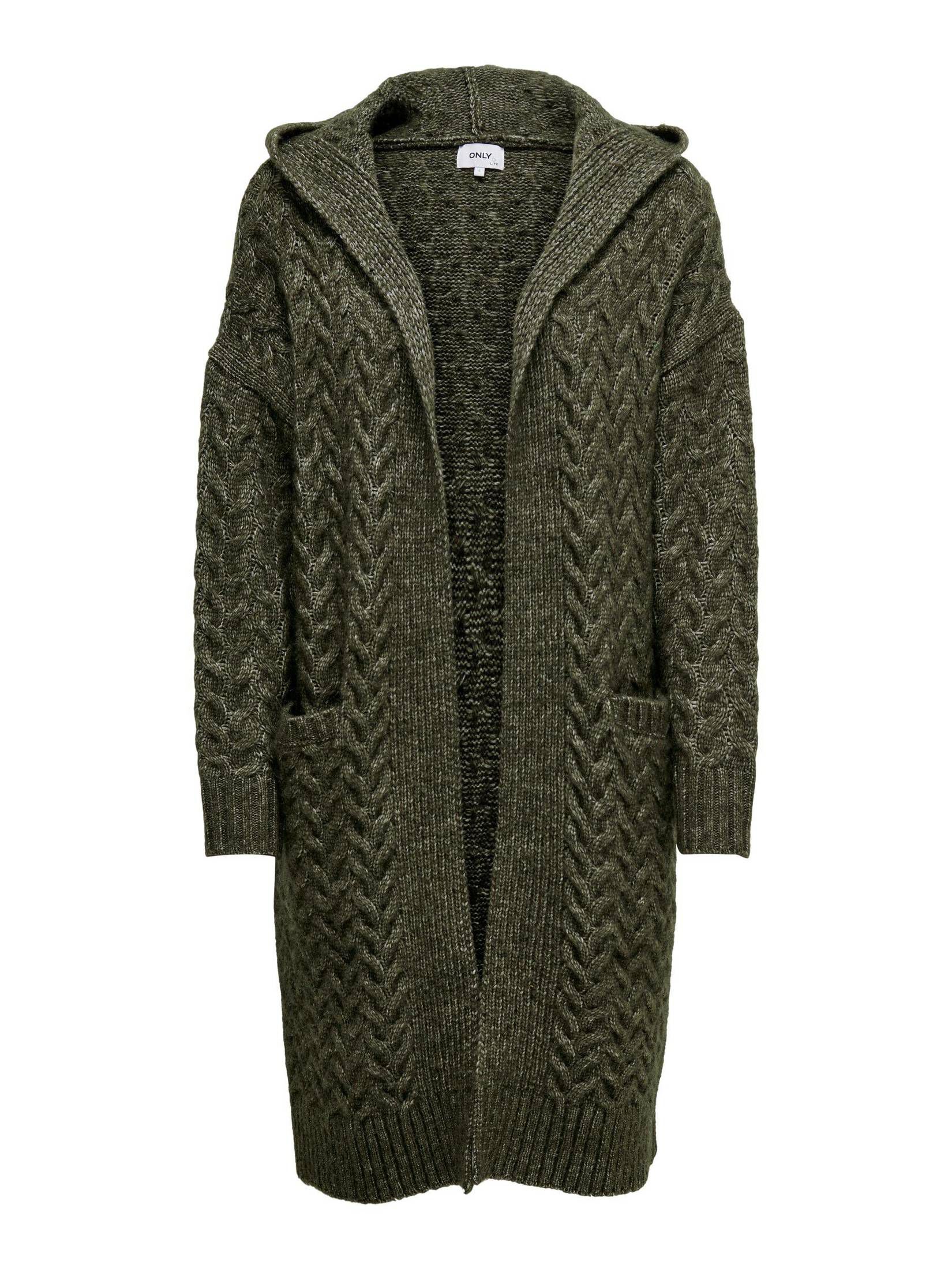 Only| Damen Strickjacke ONLTRUDY LIFE mit Kapuze